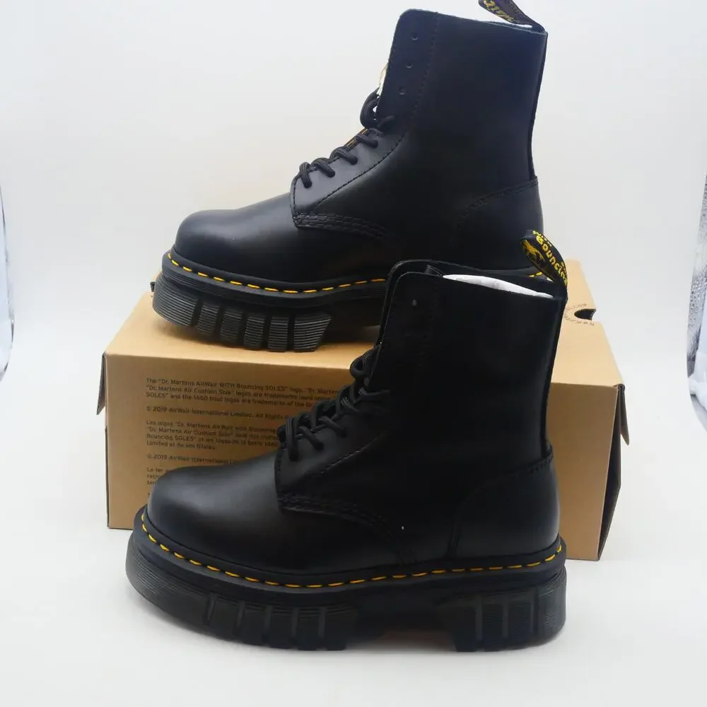 NEW Dr. Martens Women's 6 Audrick Nappa Lux Leather Platform Ankle Boots Docs - Picture 3 of 7